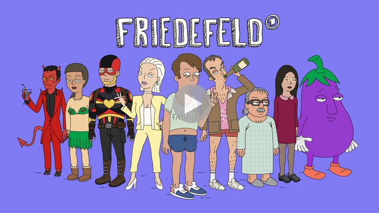 ARDSWR FRIEDEFELD, "Die erste deutsche Animated Sitcom", ab Freitag (22.03.24) in der ARD Mediathek. (Foto: SWR)