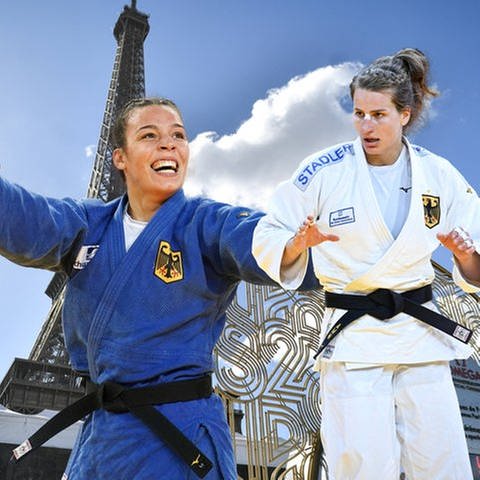 Mit Alina Böhm und Anna-Maria Wagner haben die deutschen Judoka zwei Medaillen-Kandidatinnen. Aber nur eine kann zu Olympia nach Paris fahren. (Foto: IMAGO, Montage: Michael Richmann)