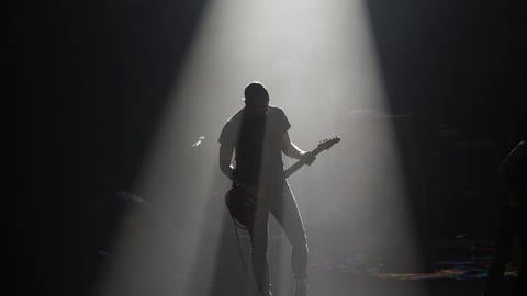 Gitarrist im Schatten (Foto: dpa Bildfunk, Picture Alliance)