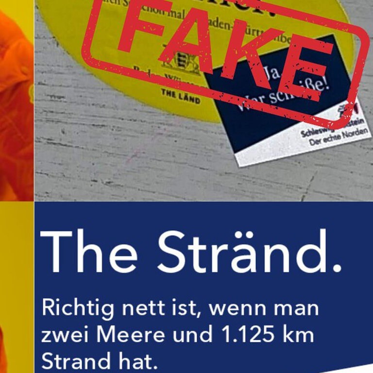 The Stränd Schleswig Holstein kontert auf Sticker aus BW SWR Aktuell