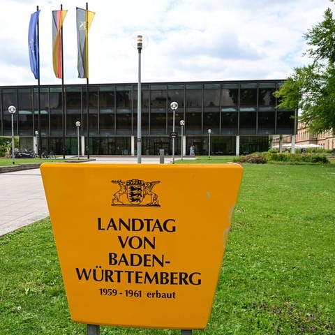 Blick auf den Landtag von Baden-Württemberg. 
