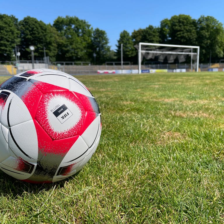 Fußball auf dem Rasen im Frankenstadion (Foto: SWR, Simon Bendel)
