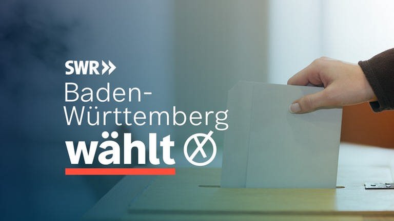 Kommunalwahl 2024 in Baden-Württemberg: Symbolbild Wahlzettel in Wahlurne mit Schriftzug "Baden-Württemberg wählt" und Wahlkreuz (Foto: Adobe Stock)