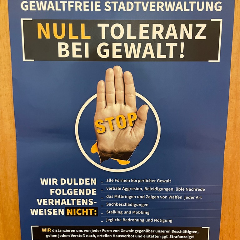 Plakat Kampagne In Schwetzingen Null Toleranz Bei Gewalt SWR Aktuell