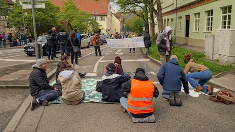 Letzte Generation Protest Tübingen (Foto: SWR, Harry Röhrle)