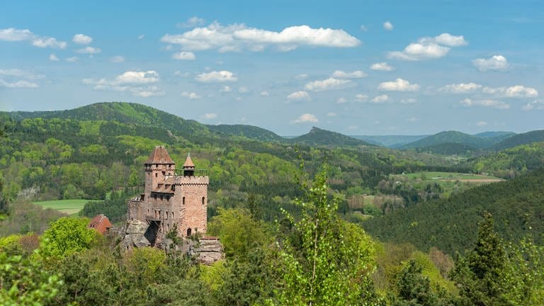 Blick auf die Burg Berwartstein bei Erlenbach in der Südwestpfalz. (Foto: IMAGO, IMAGO / Zoonar)