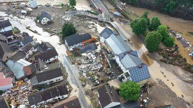 Überflutungen in Schuld im Kreis Ahrweiler