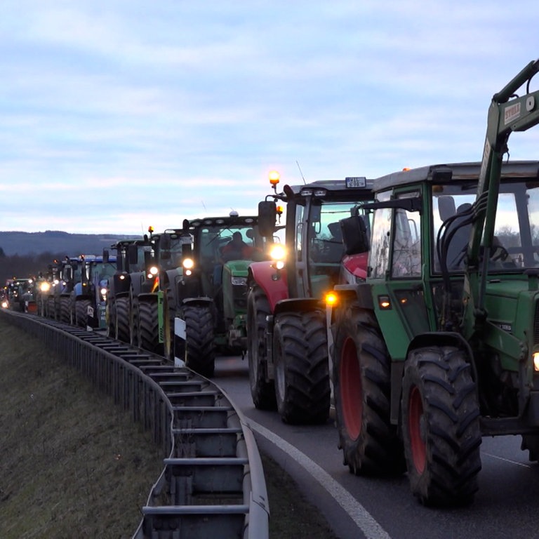 Bauernproteste Legen Verkehr Auf A Bei Wittlich Lahm Swr Aktuell