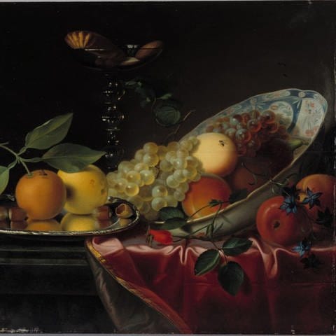 Justus Junker, Prunkstilleben mit Früchten, 1759,