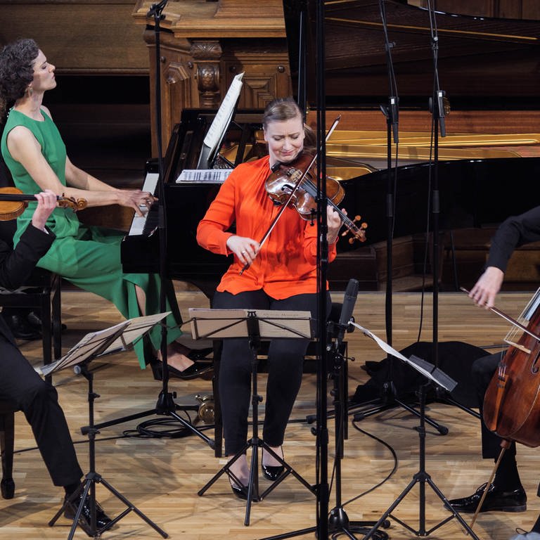 Das Notos Quartett beim Heidelberger Frühling Musikfestival 2024 in der Aula der Alten Universität Heidelberg 