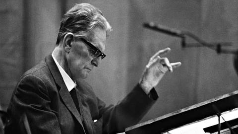 Der deutsche Dirigent Otto Klemperer (1885-1973)