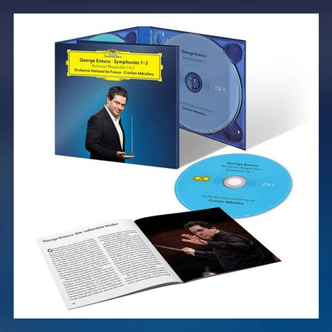 Album-Cover: Cristian Măcelaru dirigiert George Enescus Orchestermusik