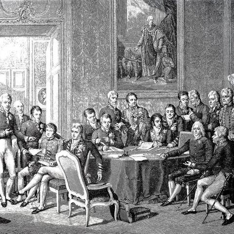 Der Wiener Kongress tagte vom 18. September 1814 bis zum 9. Juni 1815. Nach den Napoleonischen Kriegen sollte der europäische Kontinent neu geordnet werden.
