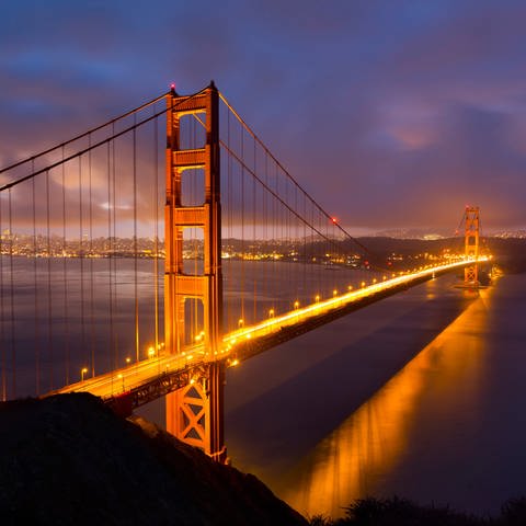 Golden Gate Bridge in der Dämmerung
