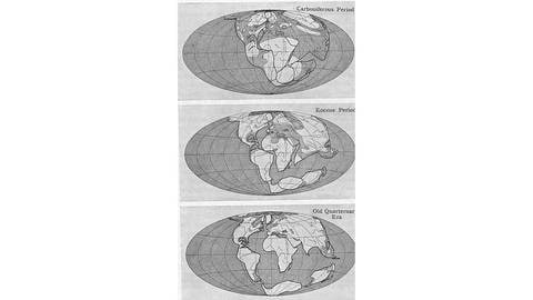 Kontinentalverschiebung; Darstellung von 1922
