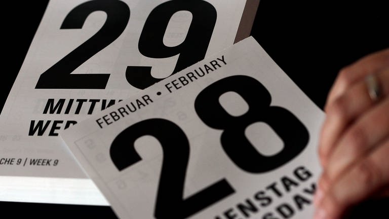 Kalenderblatt: Mal hat der Februar 28 Tage, mal sind es 29