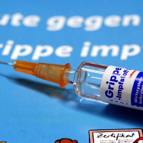 Broschüre mit der Aufschrift "Heute gegen Grippe impfen" (Foto: picture-alliance / Reportdienste, picture-alliance/ ZB | Andreas Lander)