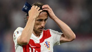 Kroatiens Luka Modric reagiert während des Spiels gegen Italien
