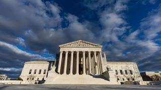 Das Gebäude des Supreme Courts, des Obersten Gerichts der USA, in Washington D.C: