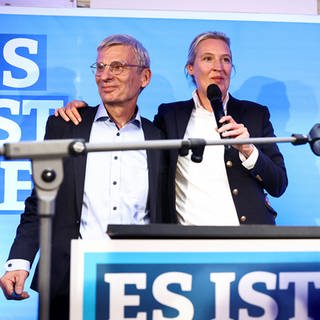 Tino Chrupalla, Alice Weidel und Hans-Christoph Berndt