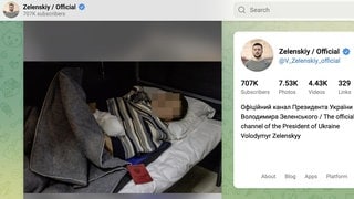 Ein Screenshot der Plattform Telegram zeigt einen Beitrag von Wolodymyr Selenskyj.