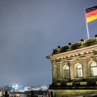 Das Bundeskanzleramt und das Reichstagsgebäude