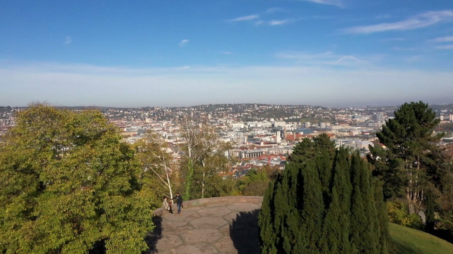 Blick vom Weißenburgpark über Stuttgart