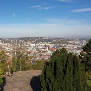 Blick vom Weißenburgpark über Stuttgart