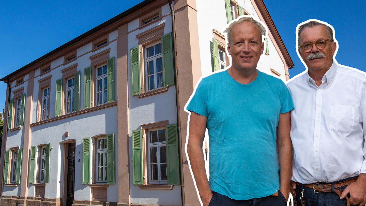 Robert und Elmar restaurieren Gebäude in Stetten, um die alte Dorfmitte vor Leerstand und Verfall zu retten.