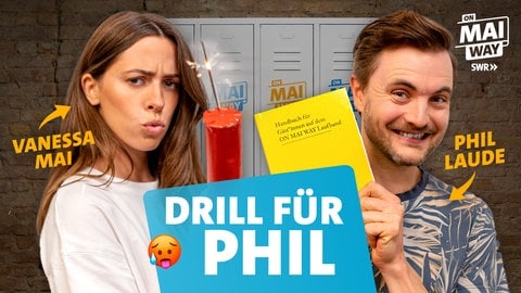 Phil Laude beim Laufband-Talk mit Vanessa Mai