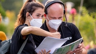 Vorbereitungen im SWR-Team