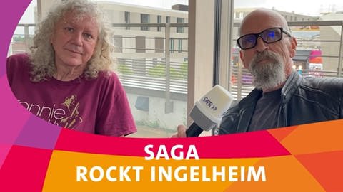 SAGA im Interview beim SWR Sommerfestival in Ingelheim (Foto: SWR)