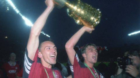 Oliver Schäfer, aktuell Athletiktrainer des FCK, 1996 Pokalsieger mit dem FCK - zusammen mit dem heutigen Geschäftsführer Thomas Hengen