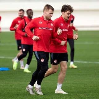 Spieler des 1. FC Kaiserslautern im Trainingslager. Gegen NK Bravo gab es einen Sieg im Testspiel