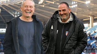Christian Streich und Frank Schmidt vor dem Duell in der Bundesliga (gebaute Collage)