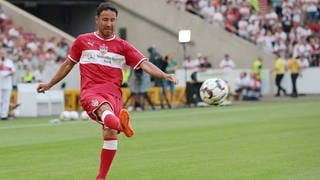 Krisztián Lisztes beim Legendenspiel des VfB Stuttgart am Tag des Brustrings (05.08.2018).
