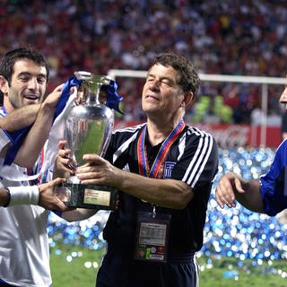 Otto Rehhagel beim überraschenden EM-Sieg mit Griechenland 2004