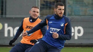 David Jurasek und Pavel Kadarabek von der TSG Hoffenheim