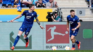 Wout Weghorst (links) und David Jurasek gehen künftig getrennte Wege: Jurasek bleibt noch für ein Jahr in Hoffenheim, Weghorst muss zu seinem Heimatklub FC Burnley zurück.