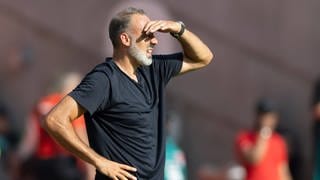 Trainer Pellegrino Matarazzo vor dem Spiel gegen Meister Leverkusen