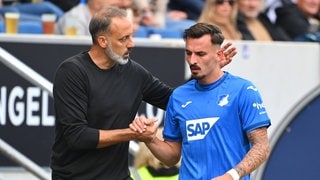 Pellegrino Matarazzo undMergim Berisha von der TSG Hoffenheim 