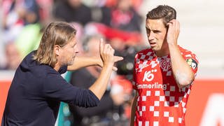 Bo Henriksen und Dominik Kohr von Mainz 05 