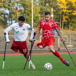 Amputierten-Fussball Mainz nach meisterschaft ind er Champions League