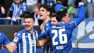 Jubel bei den Spielern des Karlsruher SC