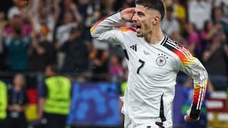 Kai Havertz hat Deutschland im Achtelfinal-Spiel der EURO 2024 gegen Dänemark in Führung geschossen.