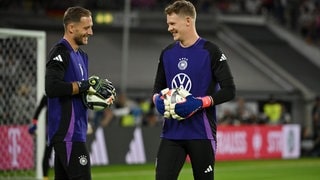 Torwart Alexander Nübel mit Torwart Oliver Baumann bei der deutschen Nationalmannschaft