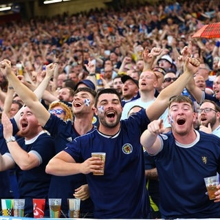 Schottische Fans bei der EM in Stuttgart. 