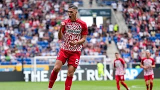 Roland Sallao jubelt über seinen Treffer gegen Hoffenheim