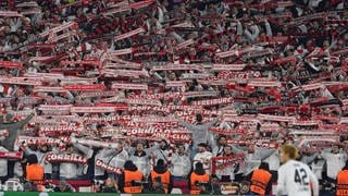 Fans des SC Freiburg im London Stadium (Europa League gegen West Ham)