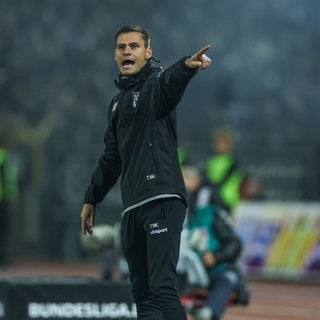 Thomas Wörle im Donaustadion beim Heimspiel des SSV Ulm gegen Schalke 04